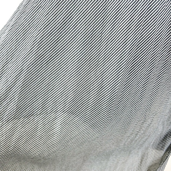 MaxMara Grey And White Stripe Cotton And Silk Tunic Top - Picture 8 of 10